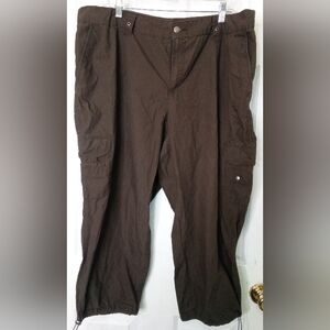 Caribbean Joe Women's Brown Cargo Pants